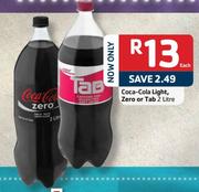 Coca-Cola Light, Zero Or Tab-2L Each
