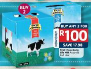 First Choice Long Life Milk-2x6x1L