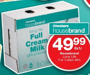 Housebrand Long Life Full Cream Milk-6x1L