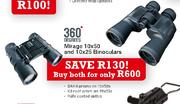 360 Degree Mirage 10x50 And 10x25 Binoculars