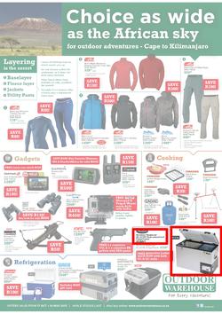 Outdoor Warehouse : Choice As Wide As The African Sky (17 Oct - 10 Nov 2013), page 1
