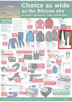 Outdoor Warehouse : Choice As Wide As The African Sky (17 Oct - 10 Nov 2013), page 1