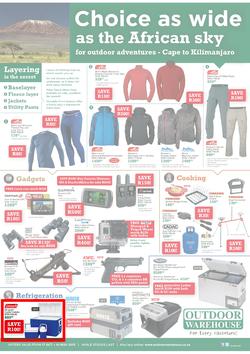 Outdoor Warehouse : Choice As Wide As The African Sky (17 Oct - 10 Nov 2013), page 1