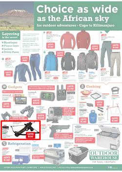 Outdoor Warehouse : Choice As Wide As The African Sky (17 Oct - 10 Nov 2013), page 1