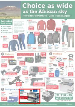 Outdoor Warehouse : Choice As Wide As The African Sky (17 Oct - 10 Nov 2013), page 1