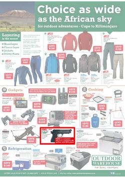 Outdoor Warehouse : Choice As Wide As The African Sky (17 Oct - 10 Nov 2013), page 1