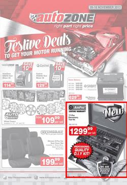 Autozone : Festive Deals To Get Your Motor Running (5 Nov - 18 Nov 2013), page 1