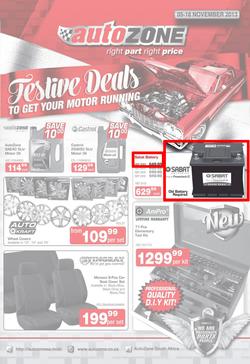Autozone : Festive Deals To Get Your Motor Running (5 Nov - 18 Nov 2013), page 1