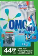 Omo Auto Washing Powder/Liquid Detergent-2kg/750ml