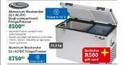 National Luna Aluminium Weekender 50Ltr 21.3kg AC/DC Dual Compartment Fridge/Freezer