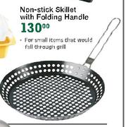 Non Stick Skillet With Folding Handle