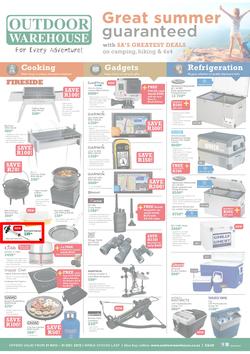 Outdoor Warehouse: Great Summer Guaranteed (21 Nov - 31 Dec 2013), page 1