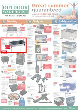 Outdoor Warehouse: Great Summer Guaranteed (21 Nov - 31 Dec 2013), page 1
