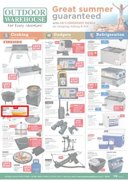 Outdoor Warehouse: Great Summer Guaranteed (21 Nov - 31 Dec 2013), page 1