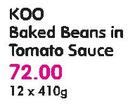 Koo Baked Beans In Tomato Sauce-12x410G
