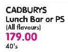 Cadburys Lunch Bar Or PS(All Flavours)-48's