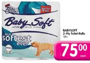 Babysoft 2-Ply Toilet Rolls-18's Each
