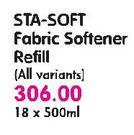 Sta-Soft Fabric Softener Refill(All Variants)-18x500ml