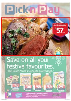 Pick N Pay KZN : Save On All Your Festive Favourites (19 Nov - 1 Dec 2013), page 1