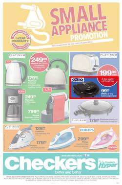 Checkers Western Cape : Small Appliance Promotion (22 Jul - 4 Aug 2013), page 1