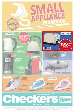 Checkers Western Cape : Small Appliance Promotion (22 Jul - 4 Aug 2013), page 1