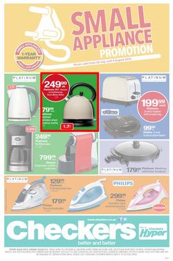 Checkers Western Cape : Small Appliance Promotion (22 Jul - 4 Aug 2013), page 1