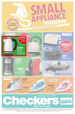 Checkers Western Cape : Small Appliance Promotion (22 Jul - 4 Aug 2013), page 1