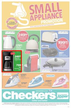 Checkers Western Cape : Small Appliance Promotion (22 Jul - 4 Aug 2013), page 1