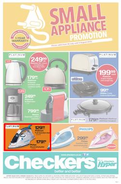 Checkers Western Cape : Small Appliance Promotion (22 Jul - 4 Aug 2013), page 1