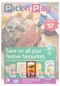 Pick N Pay Western Cape : Save On All Your Festive Favourites (19 Nov - 1 Dec 2013), page 1