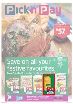 Pick N Pay Western Cape : Save On All Your Festive Favourites (19 Nov - 1 Dec 2013), page 1