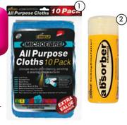 Shield 10 Pack Microfibre All Purpose Cloths-Per Pack