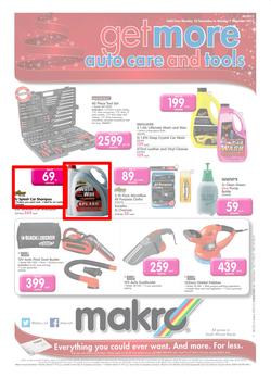 Makro : Get More Auto Care and Tools (18 Nov - 9 Dec 2013), page 1