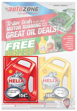 Autozone : Festive Deals (19 Nov - 31 Dec 2013), page 1
