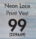 Legend Neon Lace Print Vest