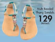 Multi Beaded Thong Sandles