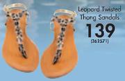 Leopard Twisted Thong Sandals