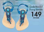 Circle Beaded Thong Sandals