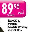 Black & White Scotch Whisky In Gift Box-750ml Each