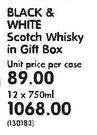 Black & White Scotch Whisky In Gift Box-12 x 750ml