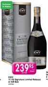 KWV 12 YO Signature Limited Release In Gift Box-750ml Each