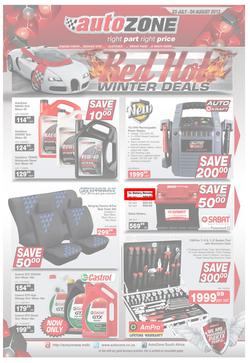 Autozone : Red Hot Winter Deals (23 Jul - 4 Aug 2013), page 1