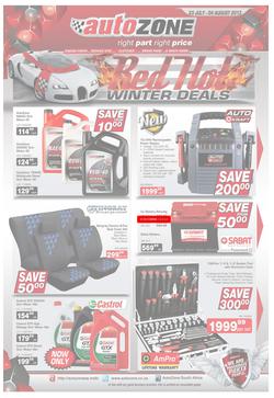 Autozone : Red Hot Winter Deals (23 Jul - 4 Aug 2013), page 1