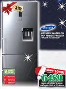 Samsung 310L Metallic Water On Tap Fridge Freezer