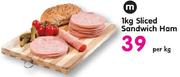 M 1kg Sliced Sandwich Ham-Per Kg