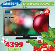 Samsung 43" EHD 600Hz Plasma TV 43F4000