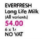 Everfresh Long Life Milk(All Variants)-6x1L