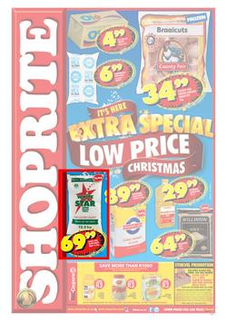 Shoprite Eastern Cape : It's Here Extra Special Low Price Christmas (25 Nov - 8 Dec 2013), page 1