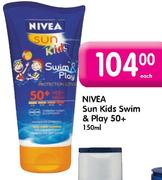 Nivea Sun Kids Swim & Play 50+-150Ml Each