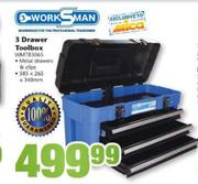 Worksman 3 Drawer Tool Box WMTB306S